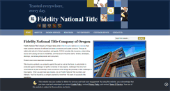 Desktop Screenshot of fidelitytitleoregon.com